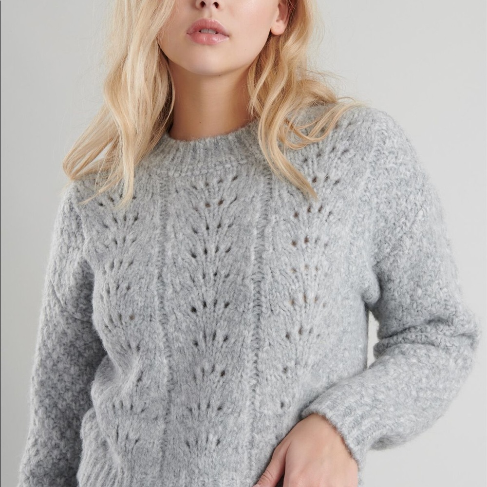 Garage Pointelle Pullover Sweater